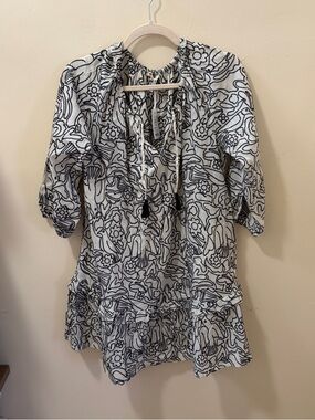 NWT marine layer flora embroidered mini dress